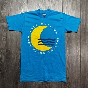 Vintage Andy Williams Moon River Theatre Blue T Shirt 1990s Puff Print